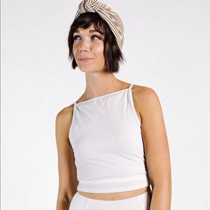 Kortni Jeane Ribbed White Large Top